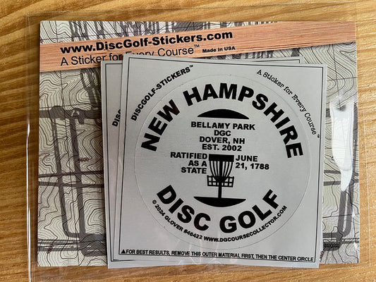 New Hampshire Disc Golf State 2-Sticker Pack Dover, NH