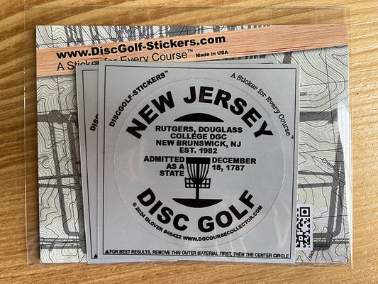 New Jersey Disc Golf State 2-Sticker Pack New Brunswick, NJ