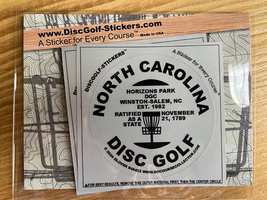 North Carolina Disc Golf State 2-Sticker Pack Winston-Salem, NC