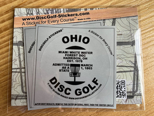 Ohio Disc Golf State 2-Sticker Pack Harrison, OH