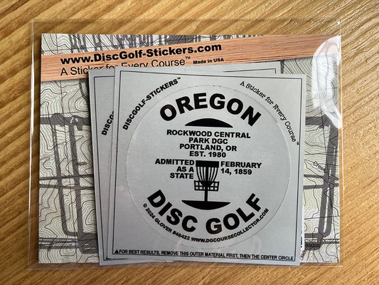 Oregon Disc Golf State 2-Sticker Pack Portland, OR