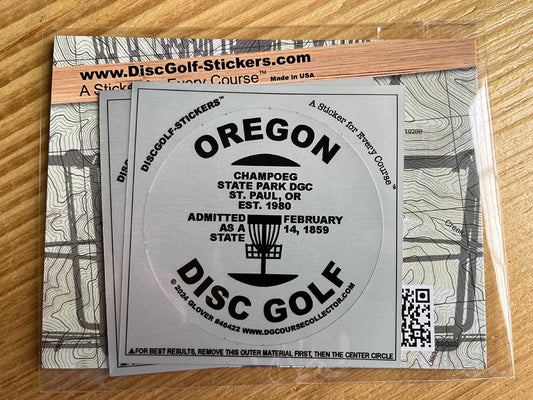 Oregon Disc Golf State 2-Sticker Pack St. Paul, OR