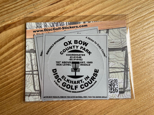 Ox Bow Disc Golf Course 2-Sticker Pack Elkhart, IN