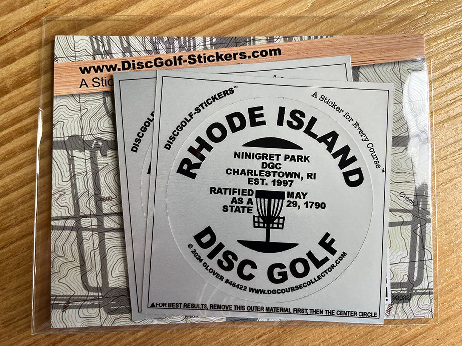 Rhode Island Disc Golf State 2-Sticker Pack Charlestown, RI – Disc Golf ...