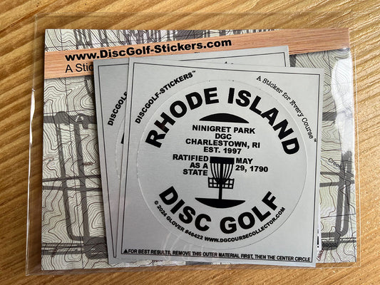 Rhode Island Disc Golf State 2-Sticker Pack Charlestown, RI
