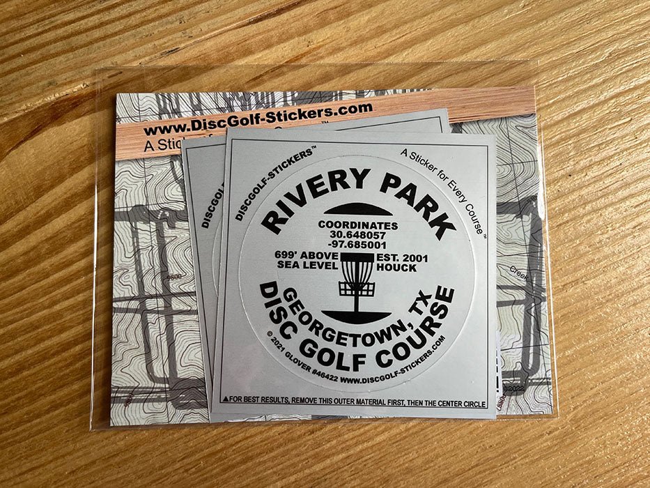 Rivery Park Disc Golf Course 2-Sticker Pack Elkhart, IN