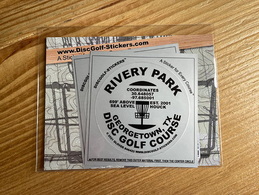 Rivery Park Disc Golf Course 2-Sticker Pack Elkhart, IN