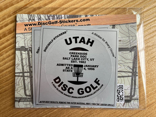 Utah Disc Golf State 2-Sticker Pack Salt Lake City, UT