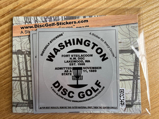Washington Disc Golf State 2-Sticker Pack N.W. Lakewood, WA