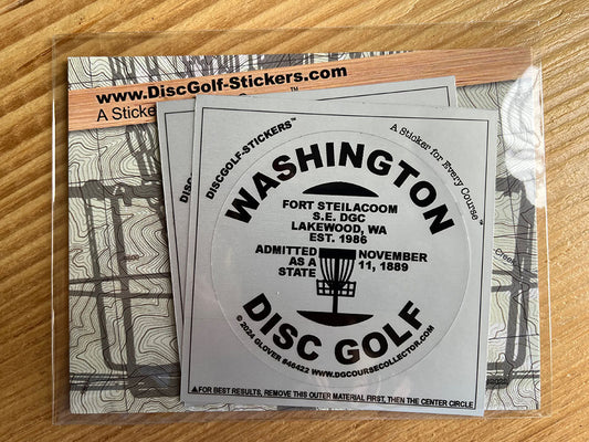 Washington Disc Golf State 2-Sticker Pack S.E. Lakewood, WA