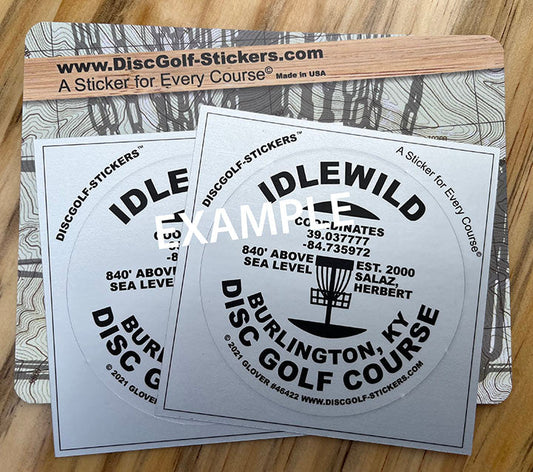 Anna Page Park - East Disc Golf Course 2-Sticker Pack Rockford, IL