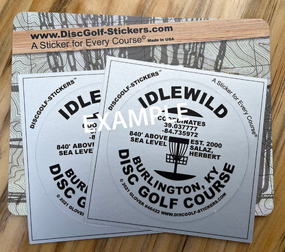Your Custom Disc Golf Course Sticker Pack