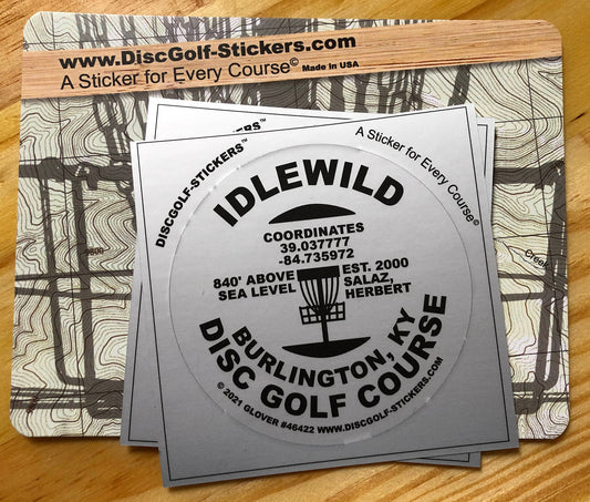Idlewild Disc Golf Course 2-Sticker Pack Burlington KY